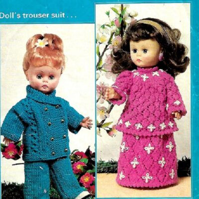 D1229 VINTAGE DOLL KNITTING PATTERN