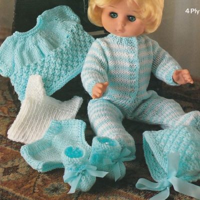 1855 VINTAGE DOLL KNITTING PATTERN