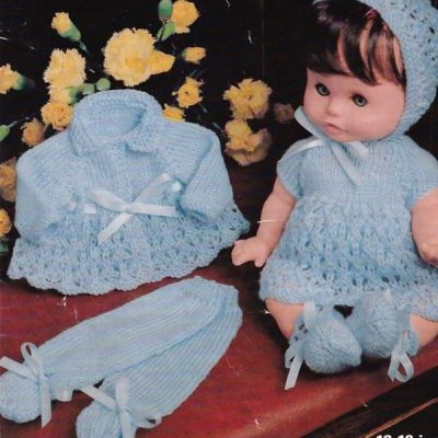1961 VINTAGE DOLL KNITTING PATTERN