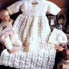 CHRISTENING 1 VINTAGE KNITTING/CROCHET PATTERN